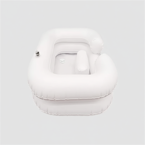 Bassin de lavage de cheveux portable gonflable, évier à shampooing, plateau de lit en plastique E, tête en PVC, pour personnes âgées, patients handicapés, alités, rinçage, coupe - Product Image 1
