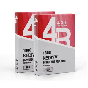 Kediya 180gr 4R لامع النافثة للحبر 10x15 ورق طباعة الصور طباعة بيضاء مشرقة