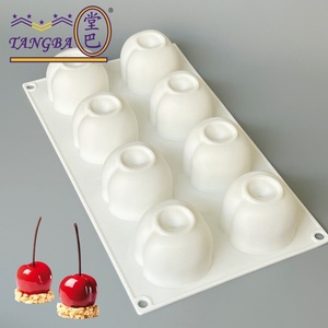 Moule en Silicone 3D Tangba 8 Cerises, Rond, pour Pâtisserie Française, Gâteau aux Fruits, Mousse et Pâtisseries - Product Image 5