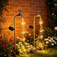 Lampe solaire LED de jardin à piquet décorative en métal avec design étanche