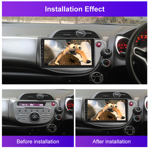 Podofo 10.1 pouces Double Din Cadre de tableau de bord pour autoradio Kit de cadre en plastique ABS pour Honda Fit 2008 Autoradio - Product Image 4