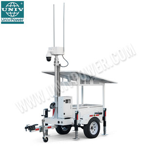 Mobile Black Solar 3*440w Surveillance Trailer Tower UST-1000C Mobile Surveillance Trailer UST-1000C - Product Image 4
