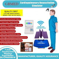 Maniquí de Práctica de RCP de Cuerpo Completo para Hospitales y Escuelas de Medicina, Pantalla Inalámbrica de 7 Pulgadas, Función de Reflejo Pupilar