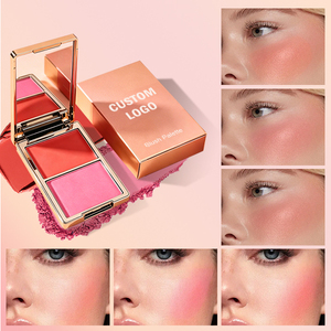 Nuovo Blush di Lusso in <span class=keywords><strong>Polvere</strong></span> Rosa Dorato, Logo Personalizzato, Lunga Durata, Finitura Opaca e Luminosa, Vibrante Blu Rosa 2 in 1 - Product Image 6