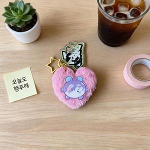 Portachiavi in acrilico con ciondolo a forma di personaggio dei cartoni animati Kpop <span class=keywords><strong>Taehyung</strong></span> Jungkook Suga Jimin, con motivo, per accessori borsa, idea regalo - Product Image 4