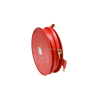 Enrouleur de tuyau d'incendie en PVC durable 30m, valve en laiton flexible, armoire en acier inoxydable, accessoire d'équipement de lutte contre l'incendie, compagnon