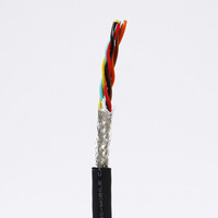 Câble de signal blindé torsadé à paire unique hautement flexible PMS 2464 24AWG, câble d'encodeur