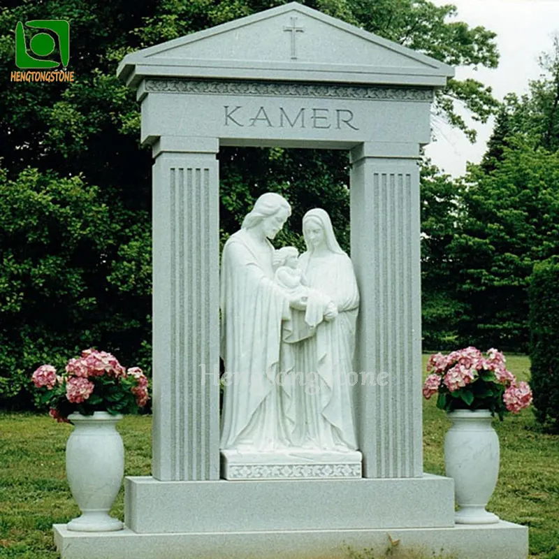 Гранит и мрамор, статуя святой семьи, памятник на память