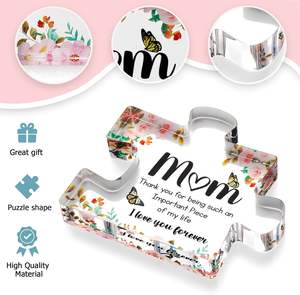 Regalos para Mamá - Bloques de Acrílico Grabados con Diseño de Rompecabezas - Adorable Regalo de Hijo o Hija para Mamá - Diversión para Navidad y el Día de la Madre - Product Image 2