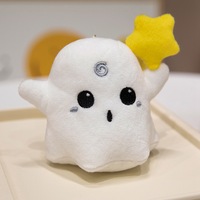 Porte-clés fantôme mignon et effrayant, breloque de sac en peluche douce, pendentif de sac à dos style Ins, cadeau d'Halloween amusant