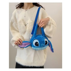 Bolso Bandolera de Peluche Multicolor con Diseño de Stitch, Gran Capacidad, para Niñas, Bolso de Hombro de Dibujos Animados, con Llavero de Peluche de Algodón PP - Product Image 2