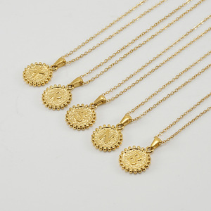 Collier avec initiale de lettre anglaise A-<span class=keywords><strong>Z</strong></span>, pendentif en forme de cœur, collier en or 18 carats imperméable pour femmes et filles, bijoux de mode - Product Image 6