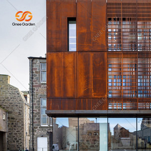 Modern Corten Steel Facade Curtain Wall Exterior Cladding Panels Laser Cut Perforated Metal Design Customizable ISO 9001 - Product Image 4