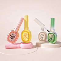 Flacon vide de vernis à ongles de 15 ml, à bouchon arrondi, pour cosmétiques, gel UV, emballage en verre