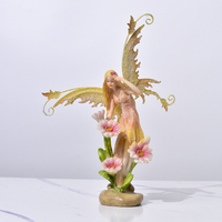 9.0 pouces Ailes Colorées Fleur Fée Jardin Décoration Figurines Extérieures Patio Pelouse Porche Printemps Cadeaux Décor À La Maison Résine Artisanat