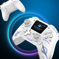 Control Inalámbrico Inteligente AD220 con Pantalla, Joystick con 3 Modos para Switch, P4, iOS, Android, PC, TV, Gamepad Programable con Botones Traseros