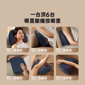Coussin de massage Supor pour le cou, le dos et la taille, rechargeable, avec fonction de pétrissage, de chauffage et de minuterie - Product Image 3