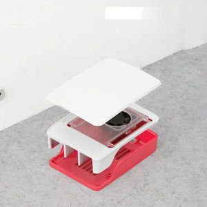 Boîtier pour Raspberry Pi 5b 2023, éducation et fabrication, couleur rouge et blanc, ventilateur de refroidissement, fabriqué en Chine, compatible avec Raspberry Pi 5 - Product Image 3