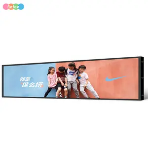 Refee 1.2m 120cm 47 pouces barre étirée bord d'étagère écran LCD affichage numérique écran publicitaire, 23 pouces 35 pouces en option
