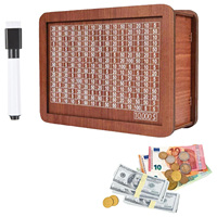 Tirelire en Bois Design Numérique Décoration Maison Boîte à Monnaie Sûre Économie d'Argent Cadeau Promotionnel