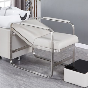 Chaise de shampooing noire de style moderne pour salon de beauté et salon de coiffure avec lavabo de massage et de lavage - Product Image 6