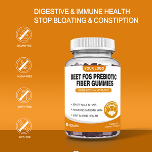 Ausreson Private Label Remolacha natural Fibra prebiótica Gomitas Suplemento para perder peso Remolacha <span class=keywords><strong>FOS</strong></span> Fibra prebiótica Gomitas - Product Image 3