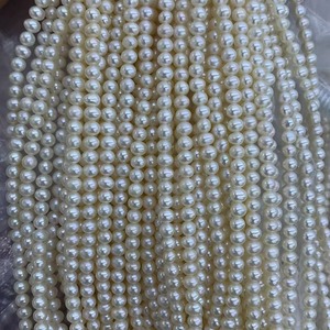 Wholesale Small 4-5mm Near Round Freshwater <b>Pearl</b> Necklace Natural <b>Loose</b> <b>Pearls</b> Strong Light Clean and Smooth Semi Finished - Product Image 3