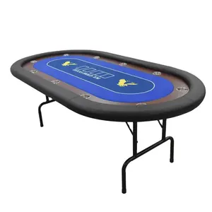 YH Casino Quality Wooden Poker Table Factory Manufacturer Poker Table With Folding Leg