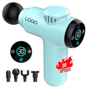 P08 Pistola de Masaje Mini de Alta Calidad, Marca Privada Personalizada, Masaje de Tejido Profundo, 4 Cabezales, Portátil, 30 Niveles de Velocidad, CONTROL DE VELOCIDAD - Product Image 1