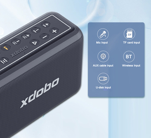 Xdobo X8 Pro altoparlante portatile per Karaoke con microfoni Wireless uscita di potenza 120W IPX5 impermeabile e tempo di riproduzione di 15 ore - Product Image 5
