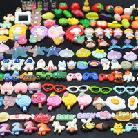 Charmes de slime mignons, mini artisanat en résine, têtes d'animaux, ours, queue de sirène, princesse, chat, papillon, arc-en-ciel, bonbons sucrés, cabochon lumineux
