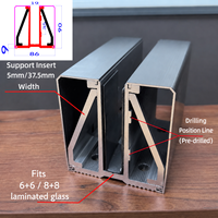 Système de balustrade en verre sans cadre avec base en aluminium pour balcon