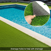 Gazon artificiel réaliste de qualité supérieure, résistant aux UV et à l'usure, tapis d'herbe synthétique pour projets d'aménagement paysager domestique et de jardin