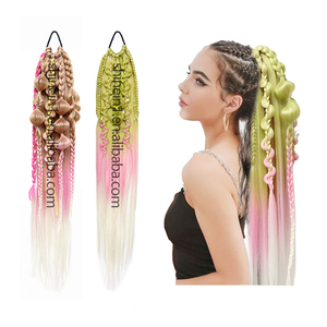 ขายส่ง 24 นิ้วน้ําร้อนสีแฮนด์เมด Twist Yaki สังเคราะห์ยืดผมถัก<span class=keywords><strong>ริบบิ้น</strong></span>เครื่องประดับ - Product Image 1