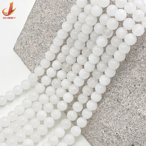 <strong>White</strong> <strong>Jade</strong> China Wholesale Gemsctine Semi Finished Other Round Natural <strong>Stone</strong> and Crystal Craft Loose Bead for Jewelry Making - Product Image 2
