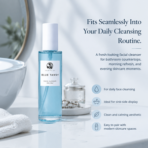 Gel Limpiador Facial Hidratante <span class=keywords><strong>de</strong></span> Marca Privada Beauty Cosmetics en Tubo, con BHA + Blue Tansy para una Piel más Clara - Product Image 1