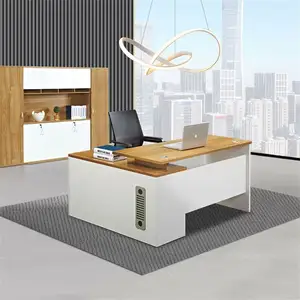 Chinese Supplier Office Furniture Workstation Table Melamine Faced Chipboard Wooden Office Desk