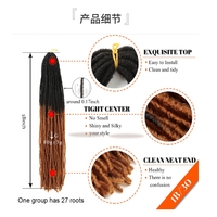 Extensions de cheveux synthétiques au crochet : Faux Locs Sister Lock, Mini Locs, Dreadlocks au crochet, Faux Locs Goddess, Cheveux doux