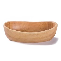 Ecologisch verantwoorde houten macaron schaal van essenhout, mangosteen noten schaal, dessertkommen voor fruit, brood, gebak, houten serveerschaal