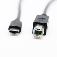 Kabel Pemindai Printer USB C, Nilon Dikepang USB B 2.0 Ke USB Tipe C Kabel Printer Pria