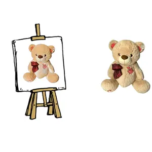 맞춤형 도매 7 색 테디 베어 활 봉제 장난감 곰