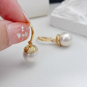 Accessoires en argent S925 pour la création de bijoux, plateau vide avec perles rondes de 9 à 15 mm et crochet d'oreille 22334 pour boucles d'oreilles en argent tendance - Product Image 3