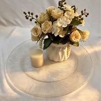 Assiette décorative peu profonde en plastique transparent solide, style Instagram frais et mignon, pour la maison, les fêtes, les pique-niques en extérieur, polyvalente