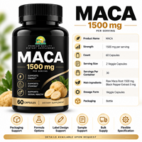 Capsules d'extrait de racine de Maca naturelle pure OEM DOM - Complément alimentaire à base de plantes de qualité alimentaire pour soutenir l'immunité des hommes et des adultes