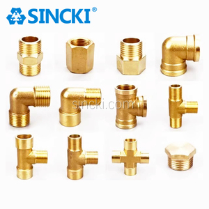 Sincki Giả Mạo Brass Nén Ống Phụ Kiện Đồng Khuỷu Tay Phù Hợp Thẳng Kết Nối Cho Không Khí Nước Dầu Xi Lanh Loại - Product Image 1