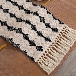 Tela <span class=keywords><strong>de</strong></span> algodón <span class=keywords><strong>de</strong></span> lino con borlas tejidas, ganchillo rústico, tela caqui romántica, <span class=keywords><strong>caminos</strong></span> <span class=keywords><strong>de</strong></span> <span class=keywords><strong>mesa</strong></span> <span class=keywords><strong>de</strong></span> costura <span class=keywords><strong>a</strong></span> rayas <span class=keywords><strong>de</strong></span> lujo coloridos - Product Image 4