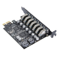 Tarjeta Adaptadora USB3.2 GEN1 5Gbps, Expansión de 7 Puertos, RENESAS Tercera Generación para Control D720201