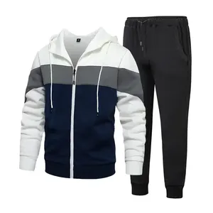 Ensemble de survêtement pour homme adulte de haute qualité, respirant, à séchage rapide, en polyester et coton, à manches longues, pour l'hiver - Product Image 6