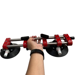 Ventouse industrielle manuelle pour <span class=keywords><strong>carreaux</strong></span> de verre et marbre, ventouse à double coussinet plat pour couture en alliage d'aluminium et caoutchouc pour outil OEM - Product Image 2