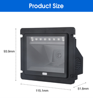 Lecteur de codes-barres 2D et de codes QR intégré DP7037 avec grande fenêtre de lecture USB RS232 - En stock